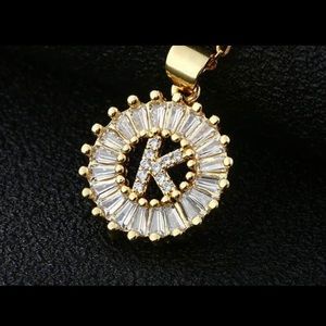 A-Z Alphabet Initial Letter Sun Pendant
Necklace! Size: Dime
